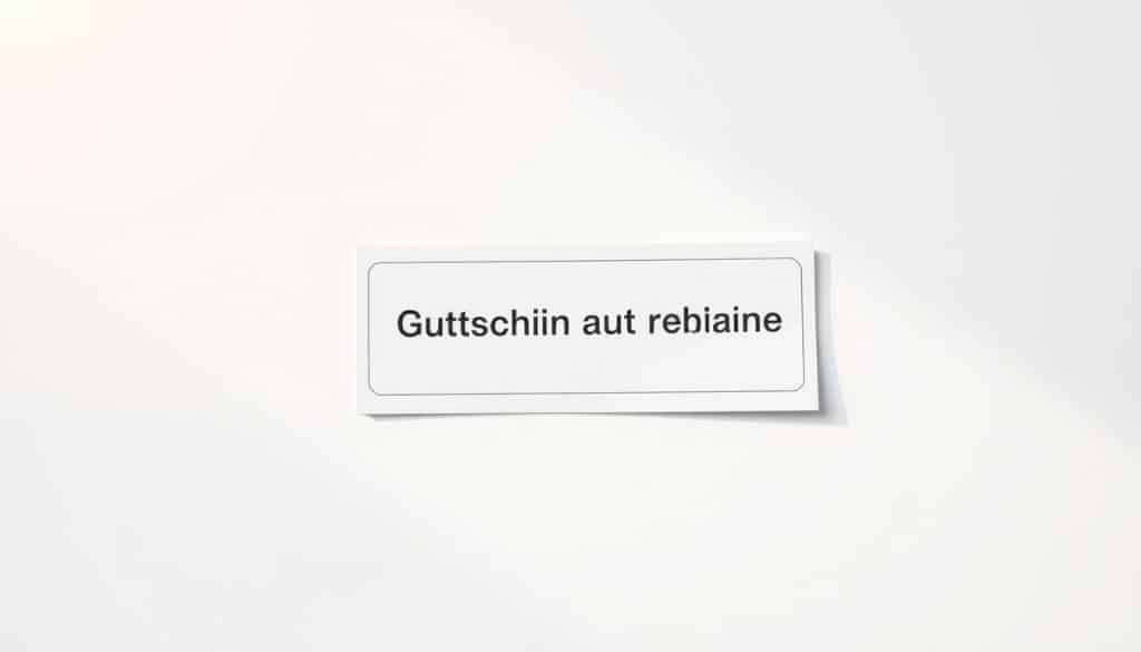 Gutschein auf Rechnung