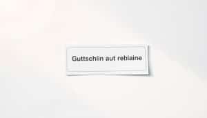 Gutschein auf Rechnung