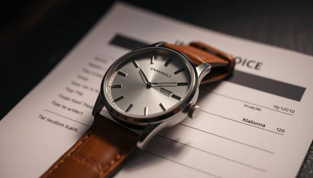 Herrenuhr auf Rechnung ohne Klarna