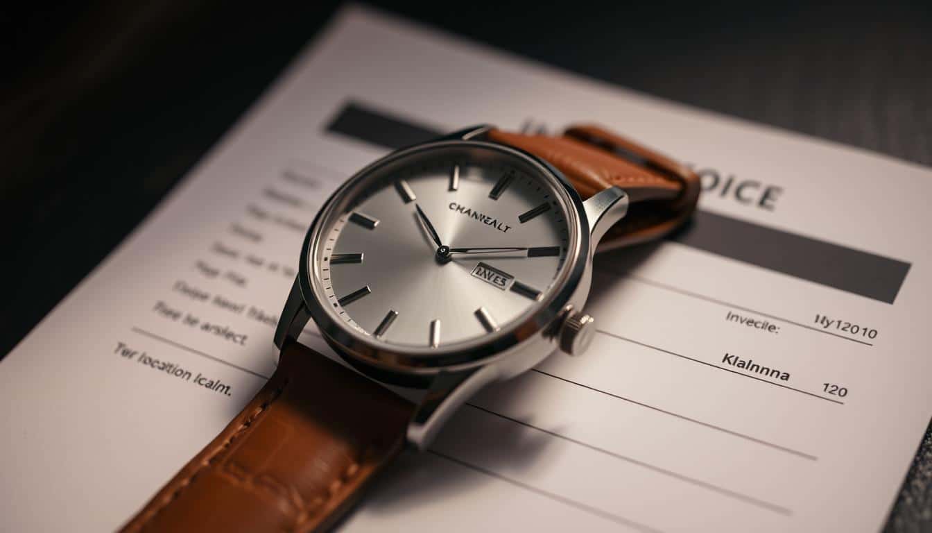 Herrenuhr auf Rechnung ohne Klarna