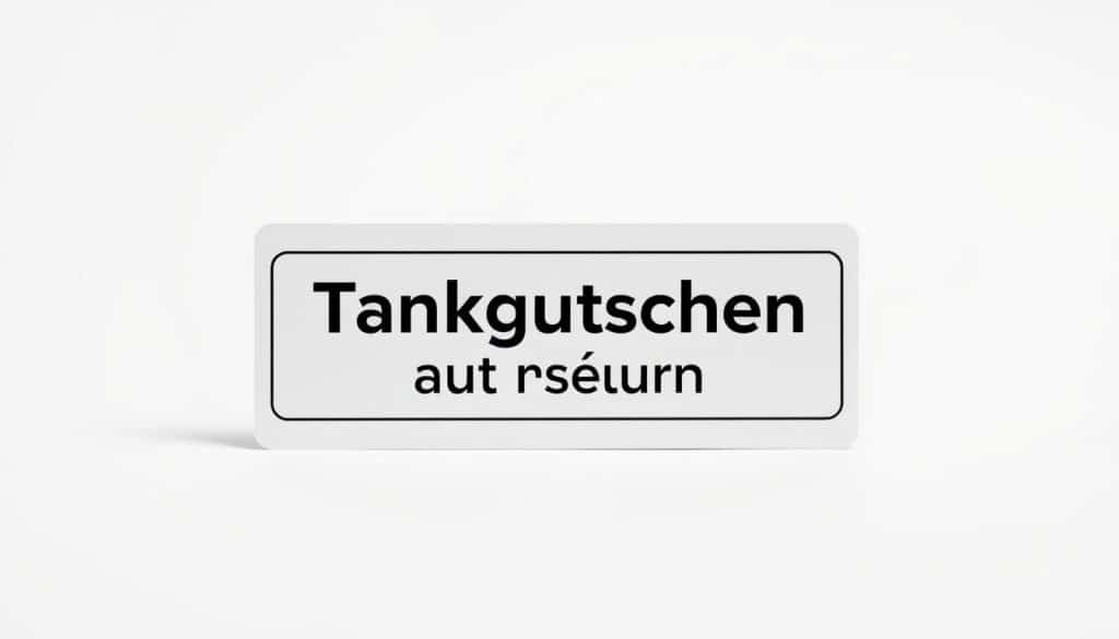 Tankgutschein auf Rechnung