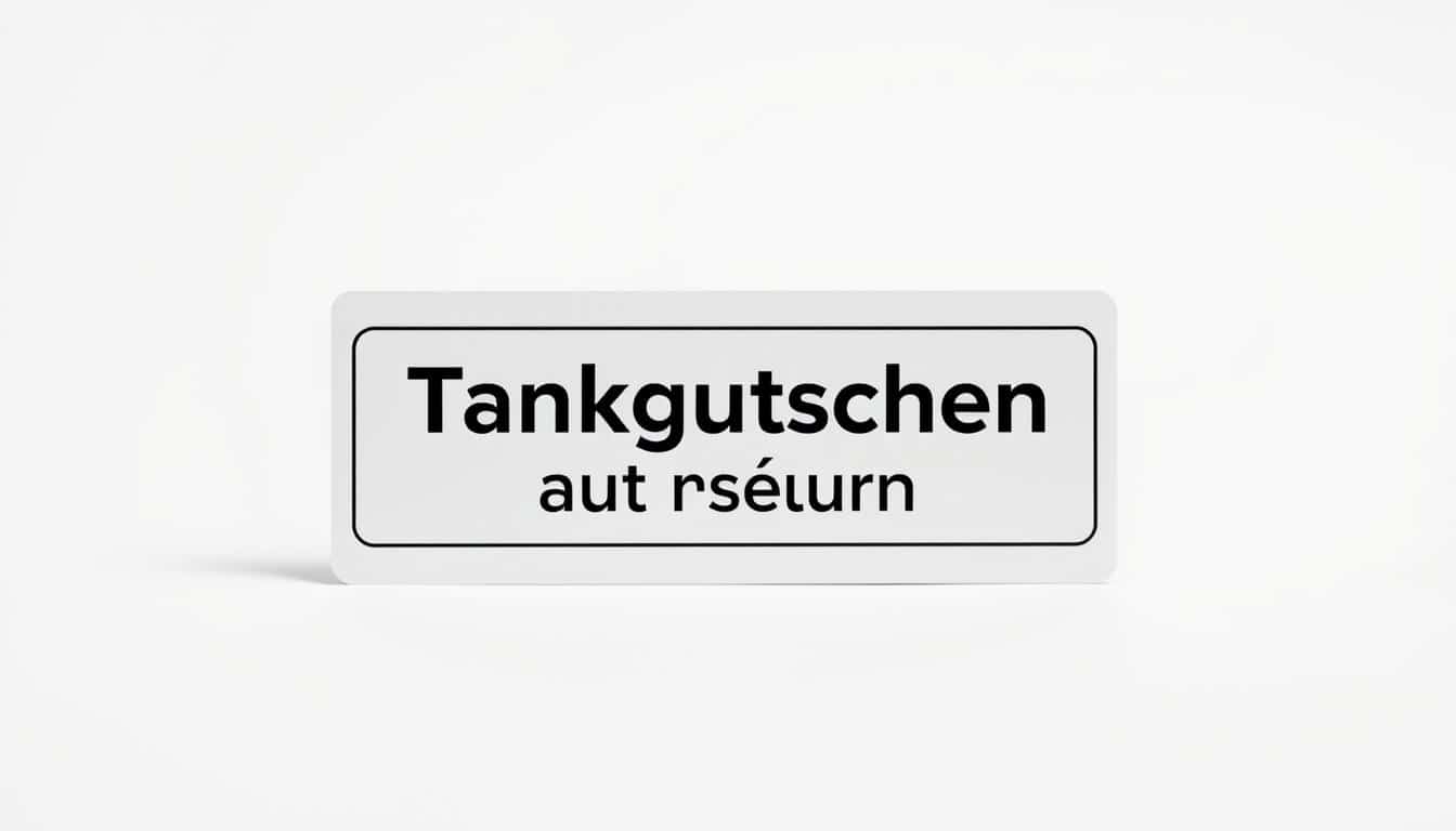Tankgutschein auf Rechnung
