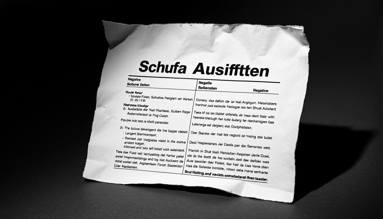 Wie sieht eine negative Schufa Auskunft aus?