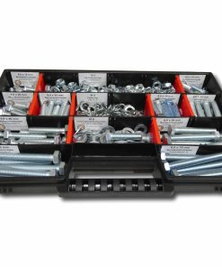 200 tlg Sechskantschrauben Sortiment mit Muttern Unterlegscheiben Federringen M10 // 12mm-70mm Schrauben Set