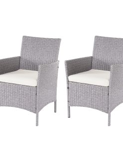 2er-Set Poly-Rattan Gartensessel Hamar