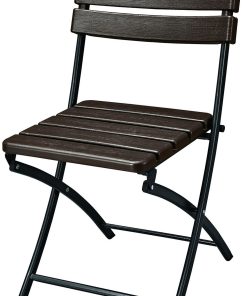 2x Klappstuhl Gartenstuhl Bistro Stuhl Stühle Stuhlset Camping Holz Optik