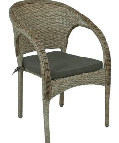2x Polyrattan Stuhl Stapelstuhl Gartenstuhl Rattan Optik Gartensessel Stapelbar