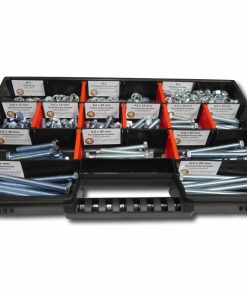 480 tlg Sechskantschrauben Sortiment mit Muttern Unterlegscheiben Federringen M6 // 12mm-80mm  Schrauben Set