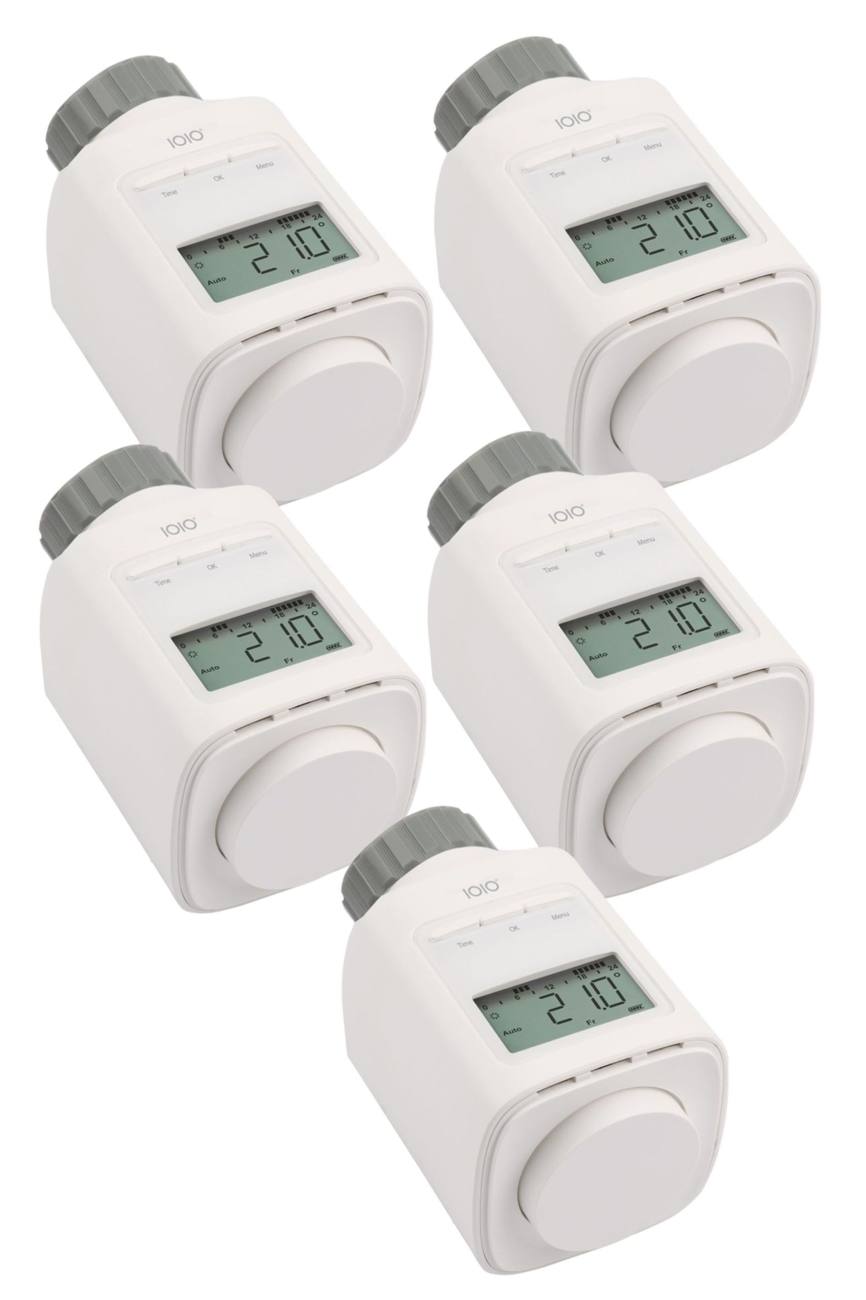 5 Stück IOIO HT 2000 Elektronischer Thermostat Heizkörperthermostat spart bis 30% Heizkosten