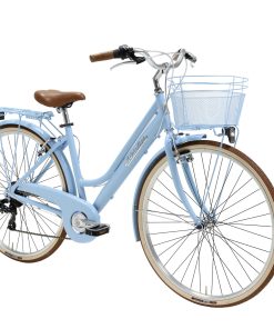 Adriatica Cityfahrrad 28 Zoll RETRO Lady Blau inkl. Korb
