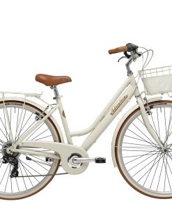 Adriatica Cityfahrrad 28 Zoll RETRO Lady beige inkl. Korb