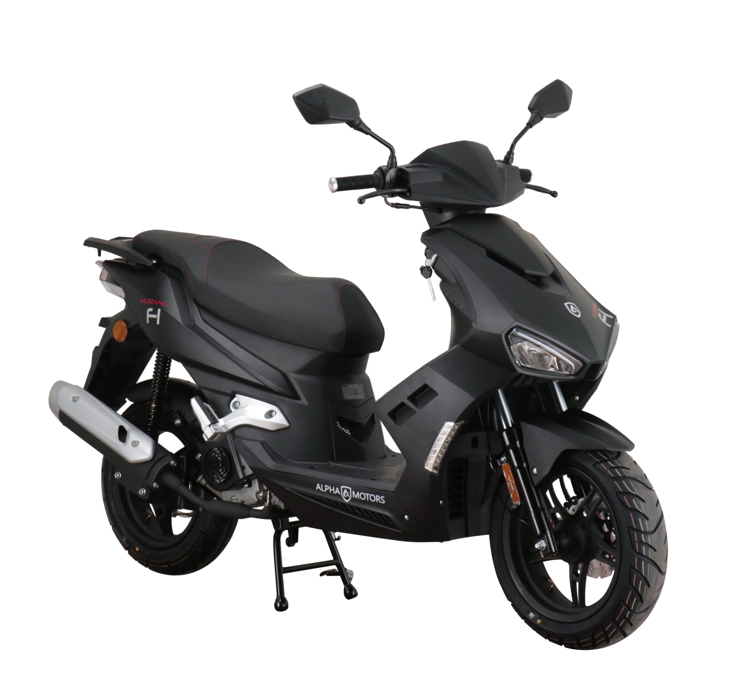 Alpha Motors Mofaroller Mustang FI 50 ccm 25 kmh EURO 5 mattschwarz