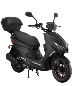 Alpha Motors Motorroller Speedstar FI 50 ccm 45 km/h EURO 5 mattschwarz inkl. Topcase