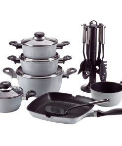Aluguss- Set 17 tlg. grau