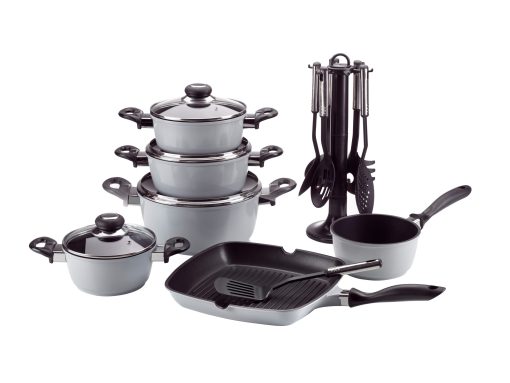Aluguss- Set 17 tlg. grau