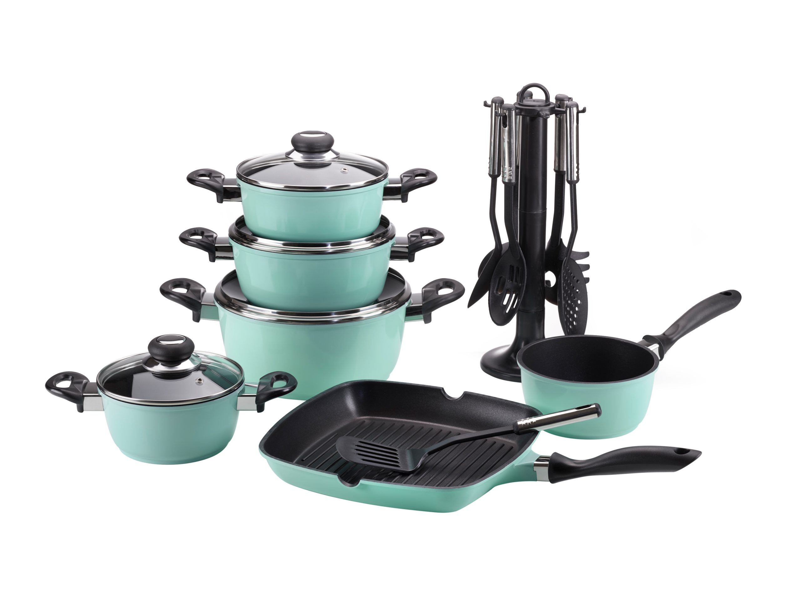 Aluguss- Set 17 tlg. mint