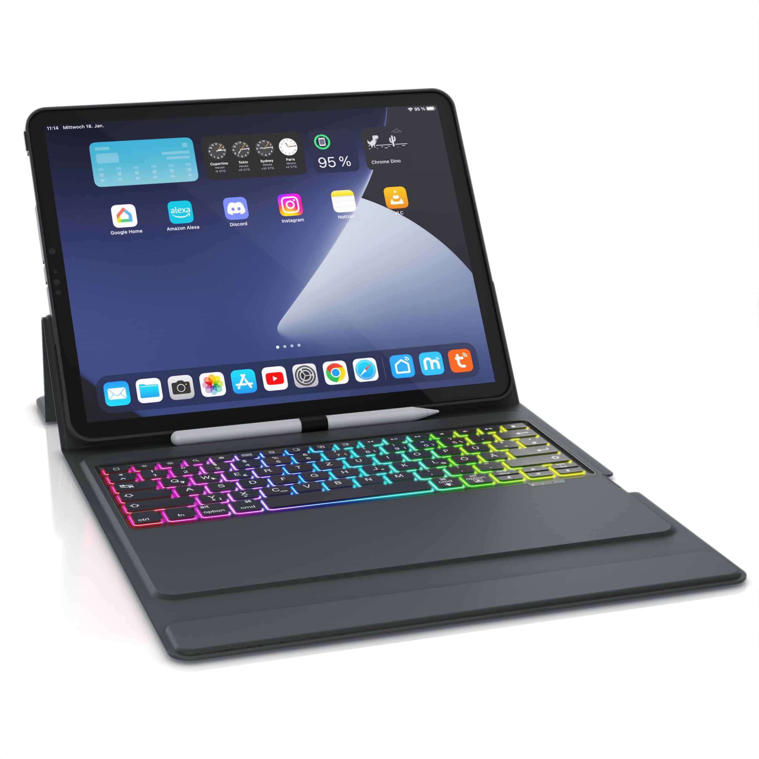 Aplic Bluetooth Tastatur kompatibel mit iPad Pro 12