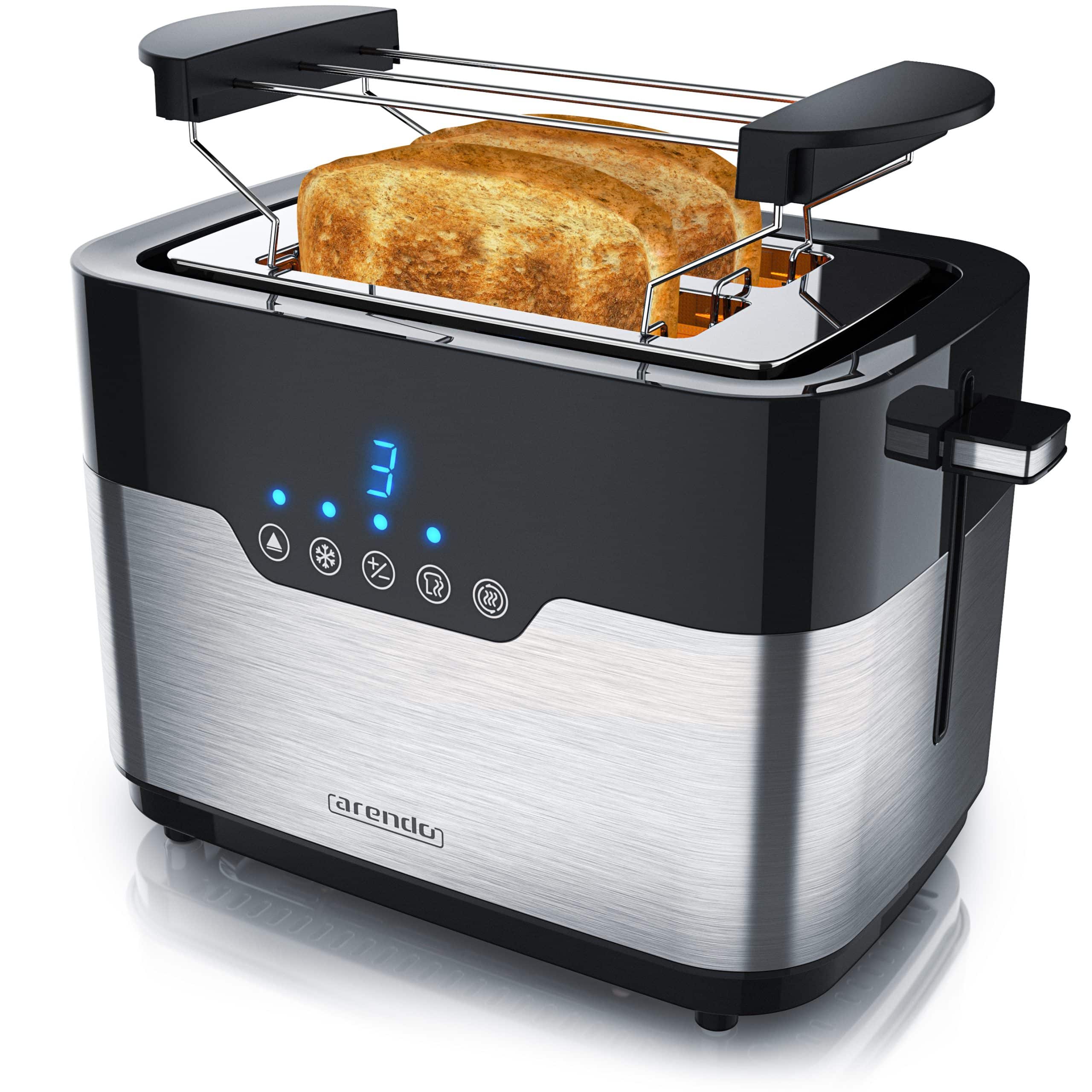 Arendo 2-Scheiben Toaster MORGEN Edelstahl