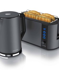 Arendo 2-teiliges Frühstücksset - Edelstahl Wasserkocher 1