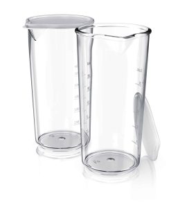 Arendo 2x Messbecher mit Deckel