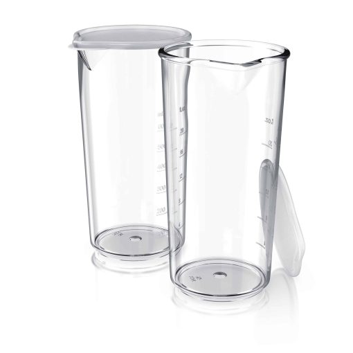 Arendo 2x Messbecher mit Deckel