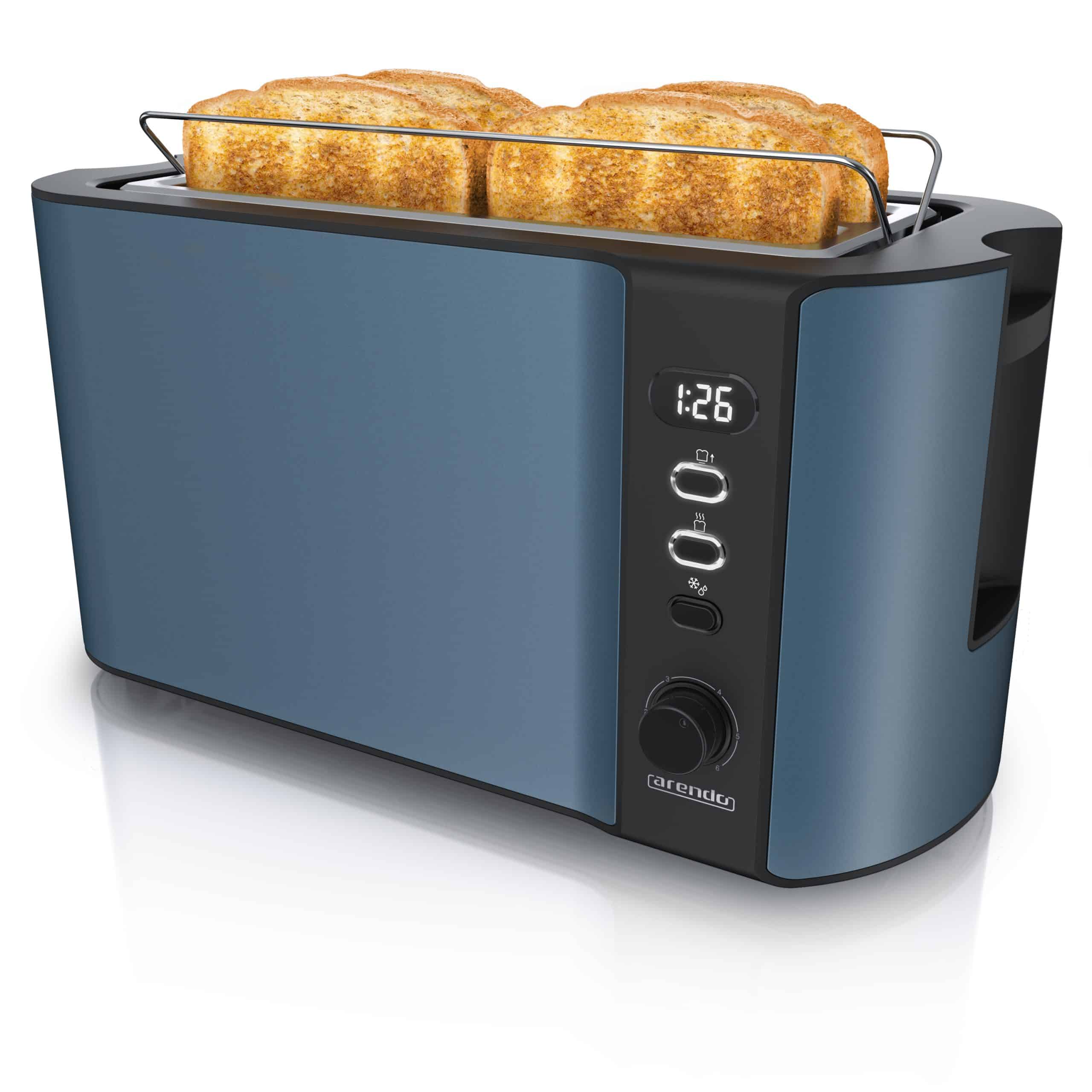 Arendo 4-Scheiben-Toaster mit Restzeitanzeige
