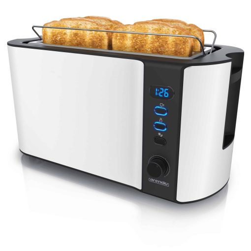 Arendo Automatik Langschlitz Toaster mit Brötchenaufsatz