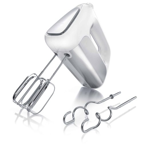 Arendo Elektrischer Handmixer Handrührer - inkl. 2 Quirle und 2 Knethaken aus Edelstahl - Handrührgerät - Hakenentriegelung - Turbotaste