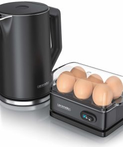 Arendo Frühstücks-Set Edelstahl Wasserkocher 1