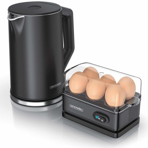 Arendo Frühstücks-Set Edelstahl Wasserkocher 1