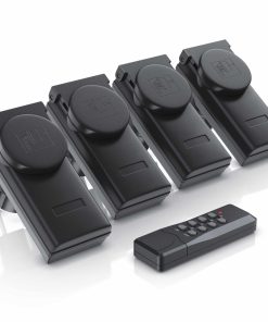 Arendo Outdoor Funksteckdosen-Set für den Außenbereich - 4x Funkschalter / 1x Fernbedienung / IP44