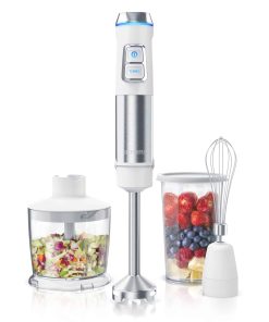 Arendo Stabmixer Edelstahl Set - Pürierstab - stufenlose Geschwindigkeit  - 800 ml Messbecher