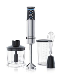 Arendo Stabmixer Edelstahl Set - Pürierstab - stufenlose Geschwindigkeit + Turbotaste