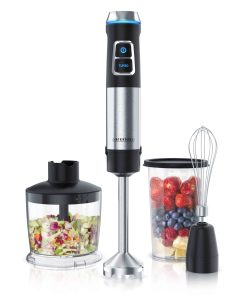 Arendo Stabmixer Edelstahl Set - Pürierstab - stufenlose Geschwindigkeit