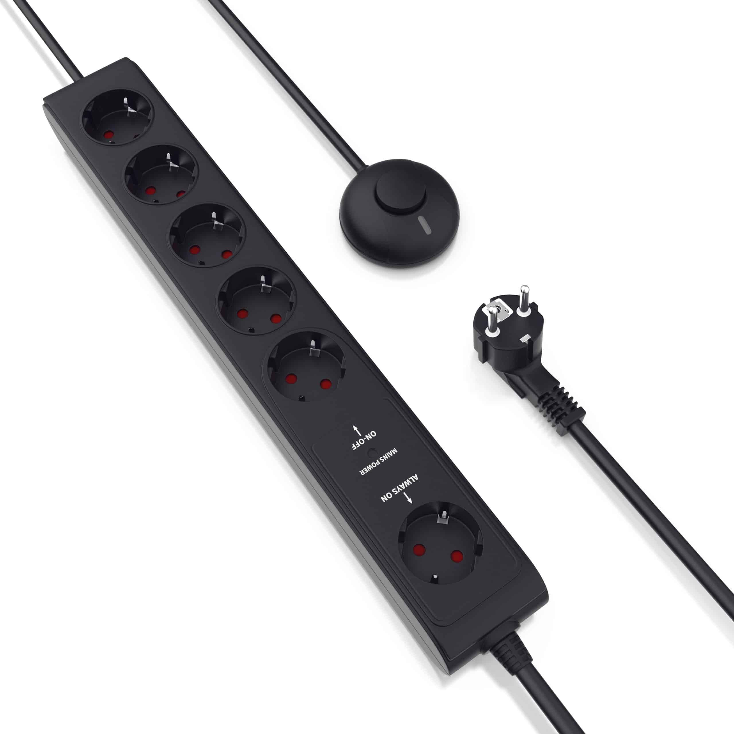 Arendo Steckdosenleiste Mehrfachsteckdose Steckerleiste 3680W