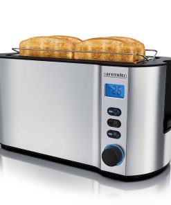 Arendo Toaster Edelstahl Langschlitz 4 Scheiben