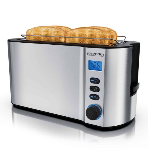 Arendo Toaster Edelstahl Langschlitz 4 Scheiben