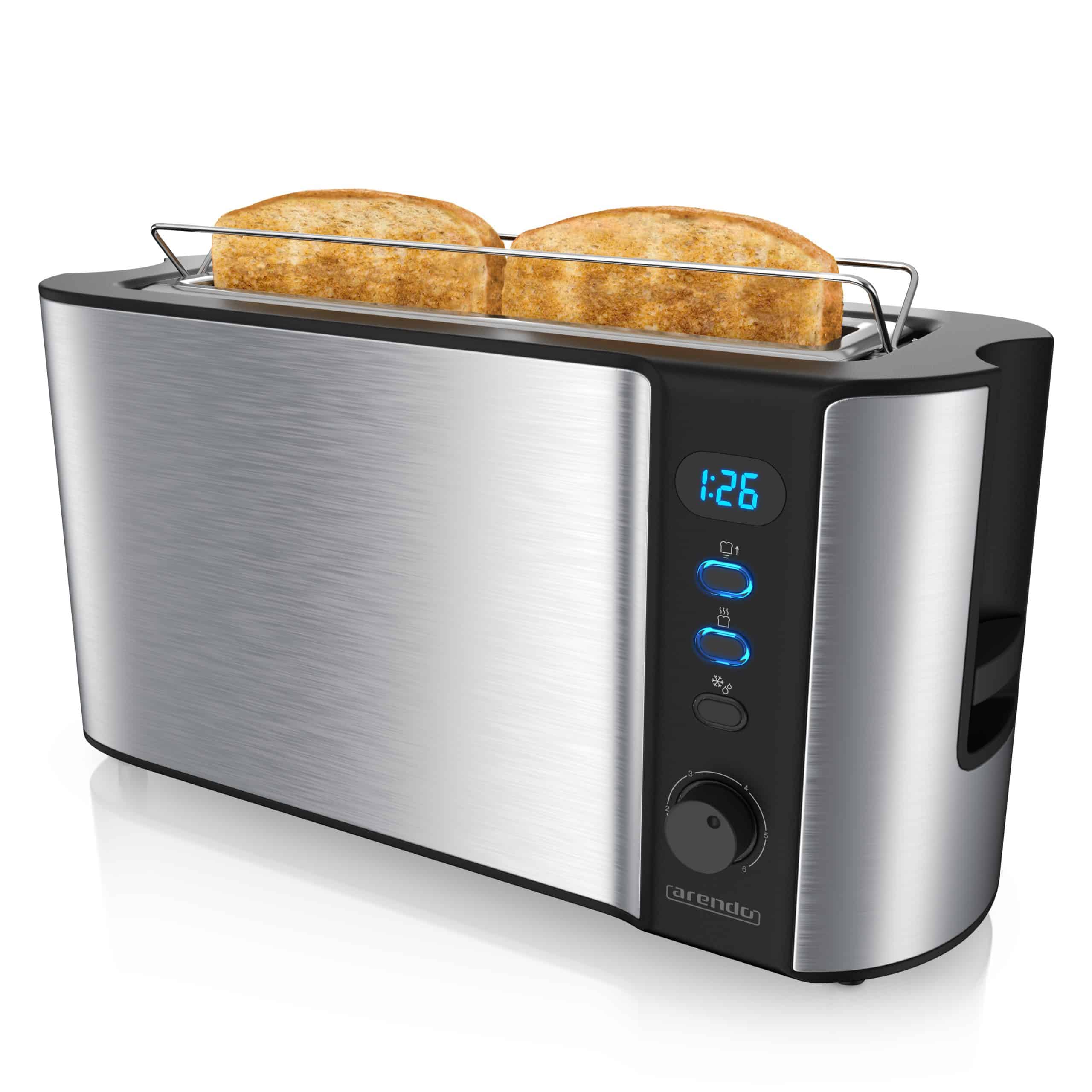Arendo Toaster Langschlitz für 2 Scheiben