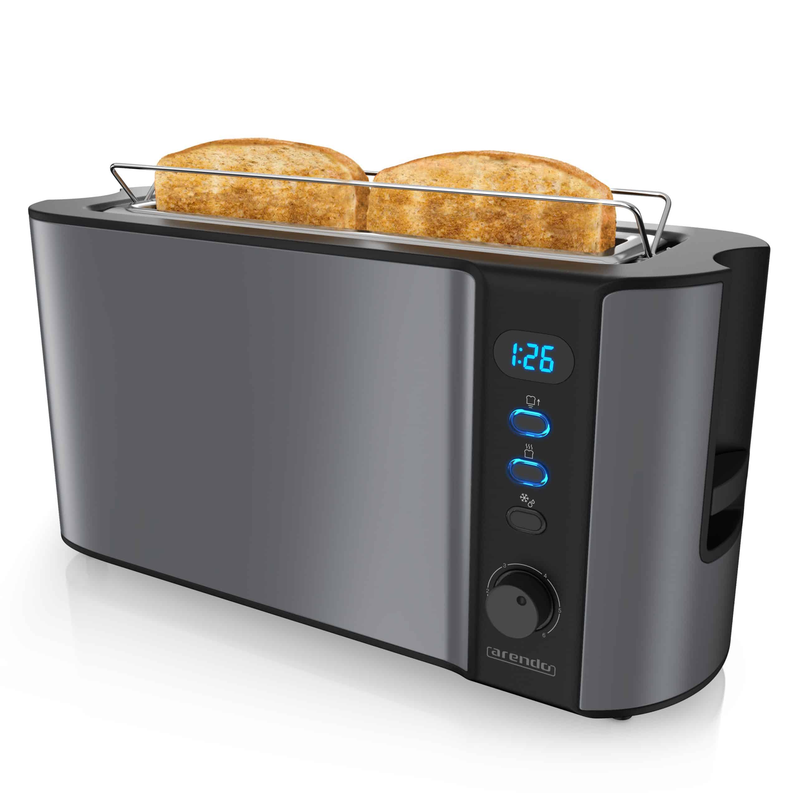 Arendo Toaster Langschlitz für 2 Scheiben