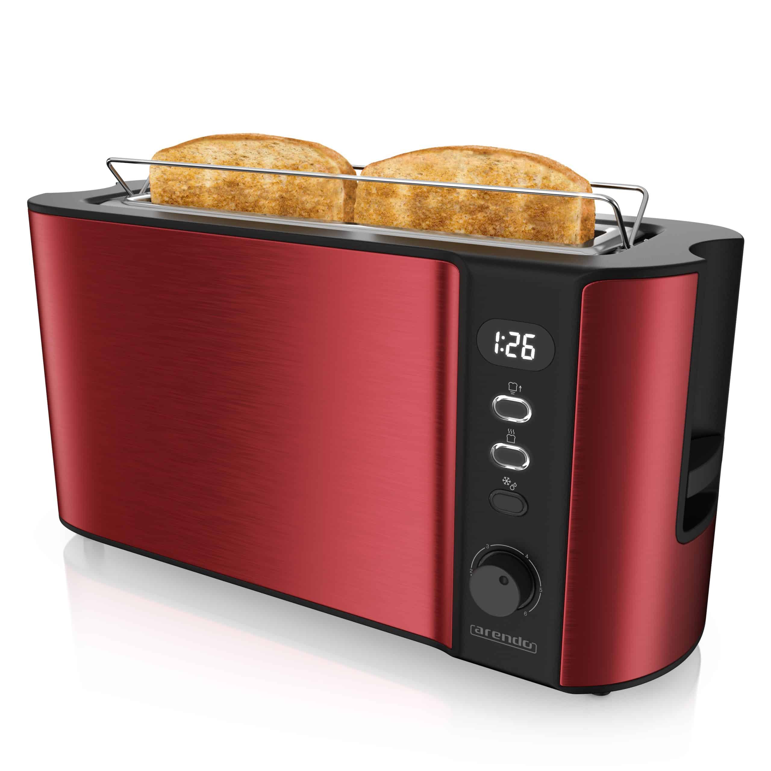 Arendo Toaster Langschlitz für 2 Scheiben