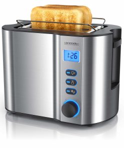 Arendo Toaster für 2 Scheiben mit Restzeitanzeige
