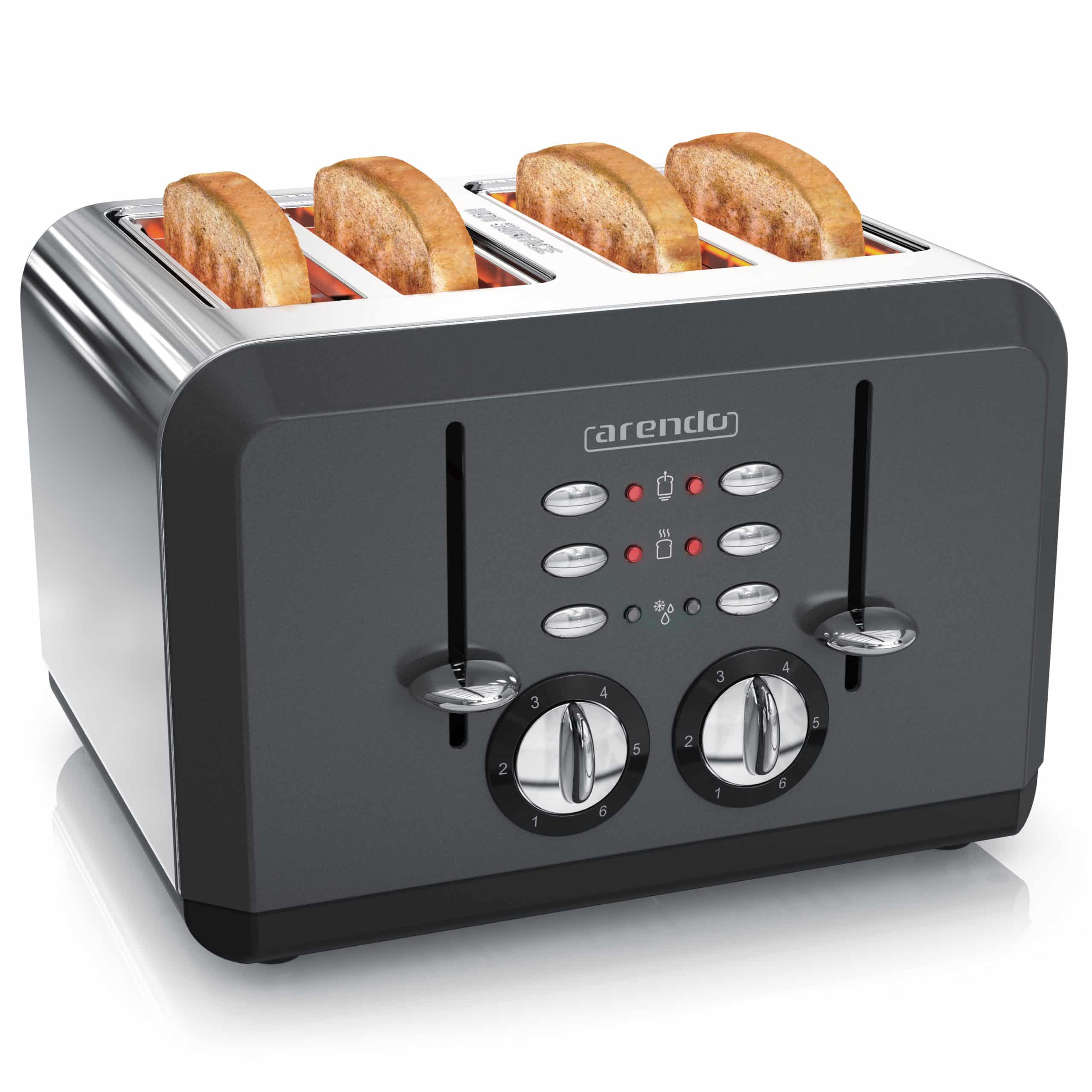 Arendo Toaster für 4 Scheiben