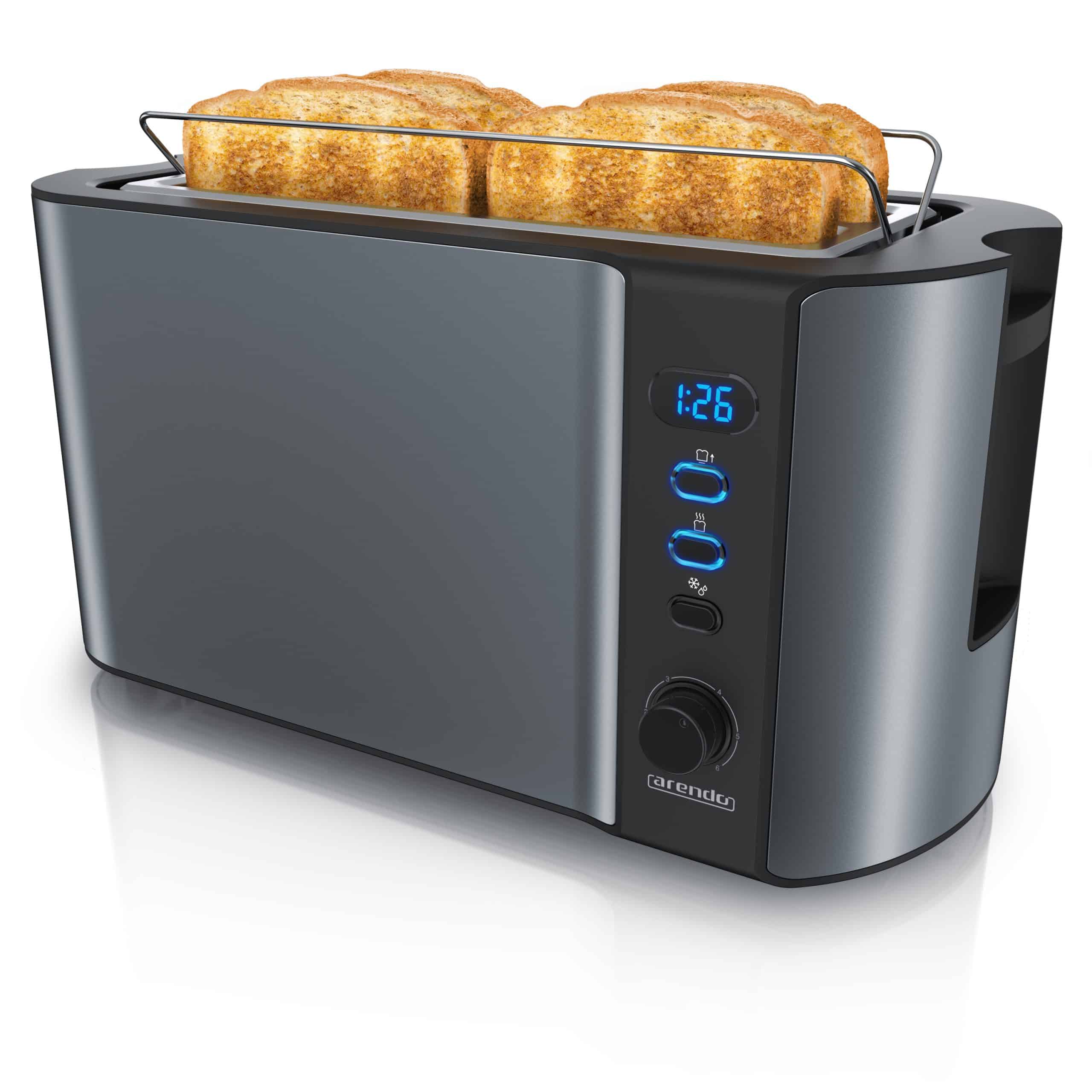 Arendo Toaster für 4 Scheiben Langschlitz