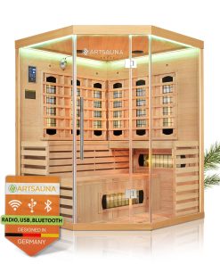 Artsauna Infrarotkabine Kiruna150 Dual Technologie – 8 Vollspektrumstrahler & 1 Flächenstrahler