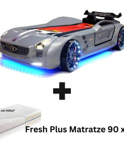 Autobett Kinderbett "Rio Roadster" LED Sound Sportsitze Lattenrost Spoiler 90x190 cm