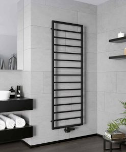 Azur Badheizkörper Pure Slim Schwarz Matt - 1120x600 mm