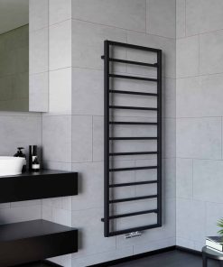 Azur Badheizkörper Pure Slim Schwarz Matt - 1480x600 mm