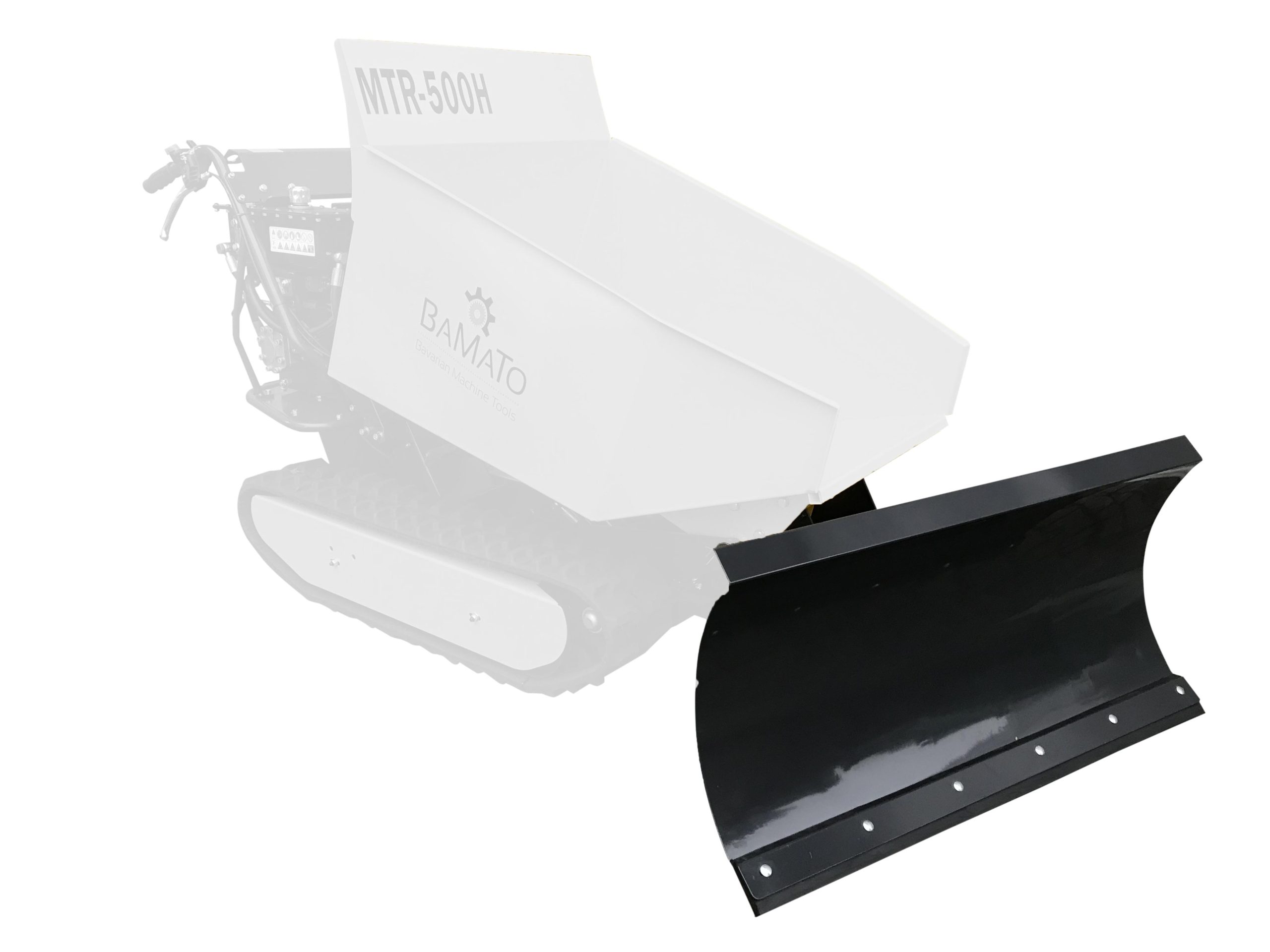 BAMATO höhenverstellbares Schneeschild für Raupendumper MTR-500H und MTR-500PRO
