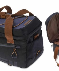 BASIL Gepäckträgertasche "Miles" - schwarz/braun