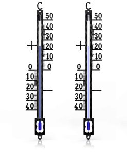 BEARWARE 2x Analoges Thermometer aus Metall